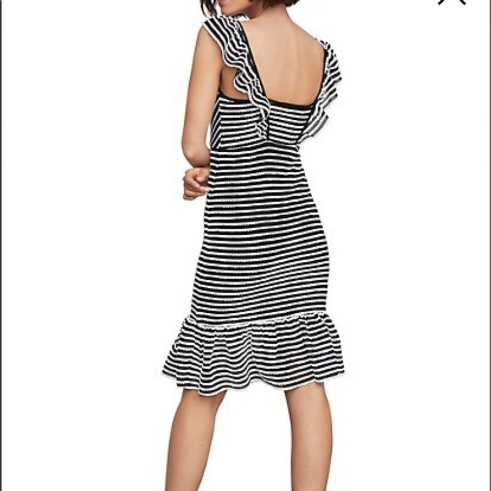 BCBGMAXAZRIA Striped Bodycon Flounced Dress